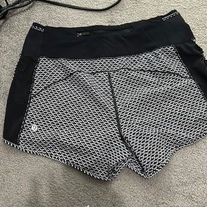 LULULEMON Black & White Athletic Shorts